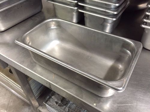 Stainless Steel Insert Pan Commercial Steam Table 12 1/2&#034; X 6 7/8&#034; X 4&#034; Used NSF
