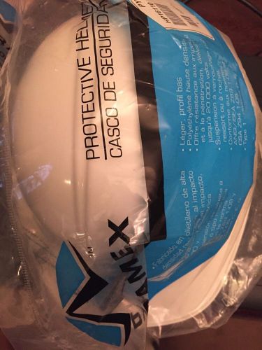 NEW Pyramex White Cap Style 6 Point Ratchet Suspension Hard Hat