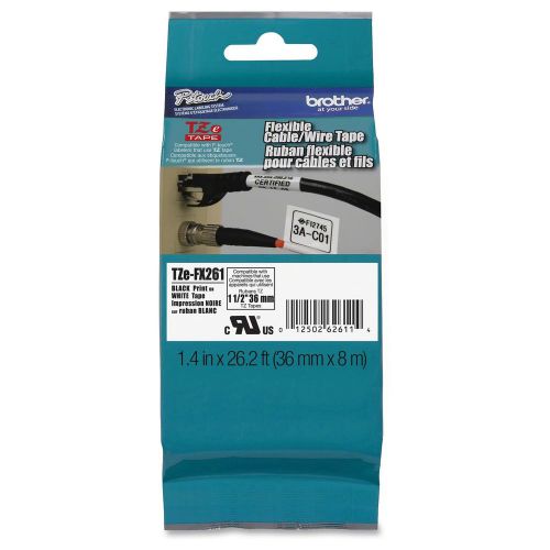 Brother tze-fx261 flexible label tape - 1.42&#034; width x 26.30 ft length - thermal for sale