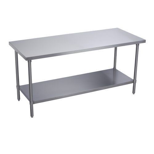 Elkay ewt30s72-stgx stainless steel 430 economy flat top work table with galvani for sale
