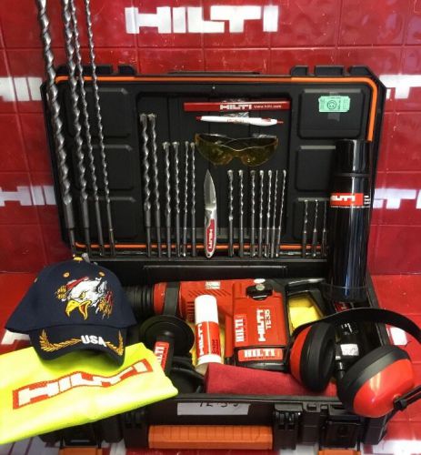 HILTI TE 35 HAMMER DRILL, L@@K, PREOWNED, VERY STRONG, FREE BITS, FAST SHIPPING
