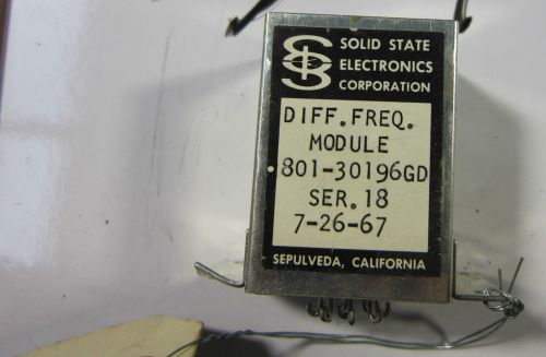 Differential Frequency Module; 801-30196GD; 7-26-67