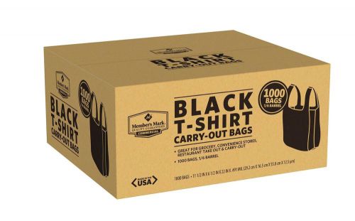 Black T-Shirt Carryout Bags (1,000 ct.)