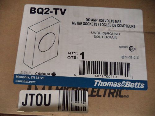 Thomas &amp; Betts Microlectric Meter Socket Underground 200A BQ2-TV 600V