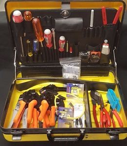 Lot of Crimping Tools, Cutters, Other Tools, Some Parts and Platt Hardcase