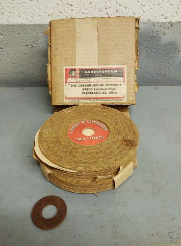 (10PC)NOS CARBORUNDUM MX SANDING GRINDING DISCS 7&#034; x 7/8&#034; GRIT 24 RPM 6000