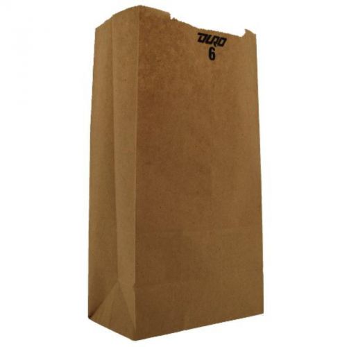 6 lb capacity, 6&#034;x3-5/8&#034;x11-1/16&#034; 500 ct, id grocery bag, kraft paper duro 18406 for sale