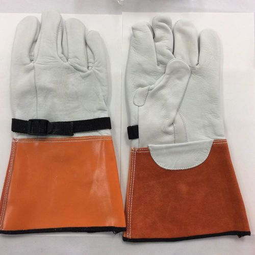 14&#034; High Voltage Protector Glove With A grade Cow Leather Size 10