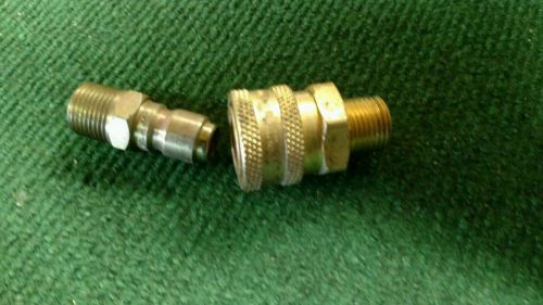 3/8&#034; NPT male quick connect with 3/8&#034; NPT male plug