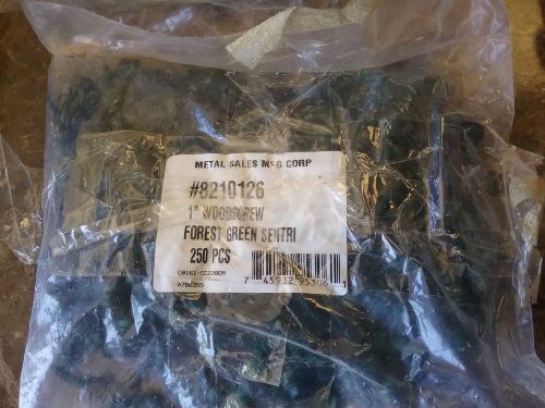Bag of 250  1 In Metal Building Roofing Screws Forest Green Free Shipping