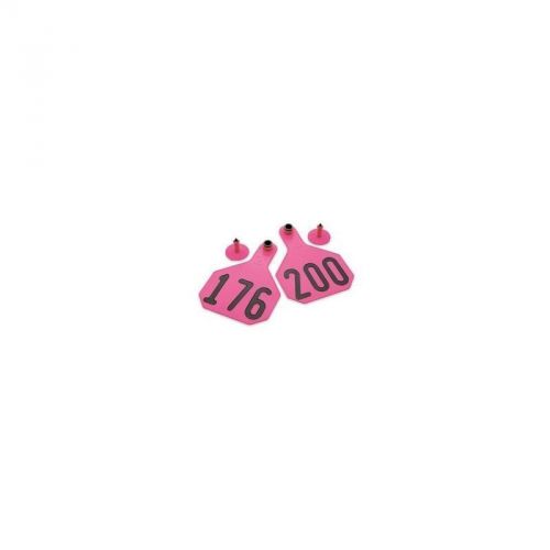 4 star large cattle ear tags pink numbered 176-200 for sale