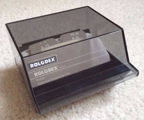 ROLODEX S-300C Petite Address Phone File Card Holder Covered Deck Organizer
