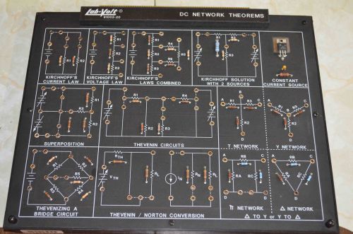 Lab-Volt DC Network Theorems Training Board Lab Volts 91002-20 Kirchhoff&#039;s Laws