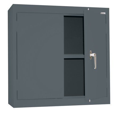Sandusky Lee WA-02 Charcoal Steel Wall Cabinet, Double Door... 6043