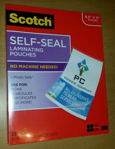 Scotch® Self-Laminating Sheets Letter Size LS854-25G, 9-1/16 Inches x 11-5/8 ...