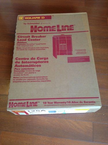 Square D Homeline 125A Outdoor Circuit Breaker Load Center 8 Space 16 Circuit