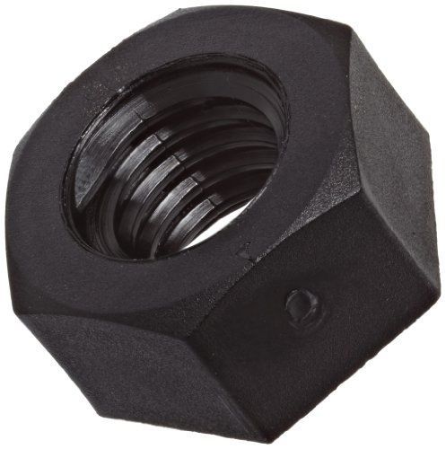 Small parts nylon 6/6 hex nut, black, m4-0.7 thread size, 7 mm width across for sale