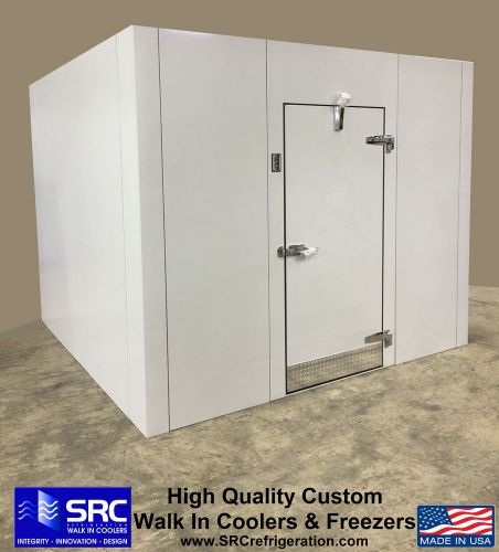 New walk in storage cooler custom with refrigeration white epoxy panels 10x10x8 for sale