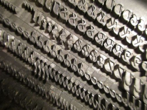 Letterpress Type 24 Pt. &#034; Stub &#034; - Script Text - Farmer, Little &amp; Co. Ca. 1861