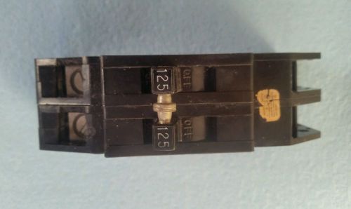 Zinsco 2 pole 125 amp 120/240 volt circuit breaker cat: hqc125 for sale