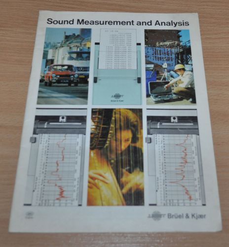 Sound measurement and analysis denmark bruel brochure prospekt for sale