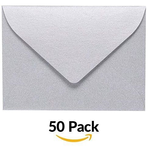 #17 Mini Envelopes (2 11/16 x 3 11/16) - Silver Metallic (50 Qty.)| Perfect for