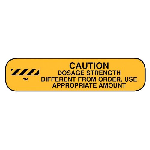 Apothecary Caution Dosage Difference Labels, 1000ct 025715401553A435