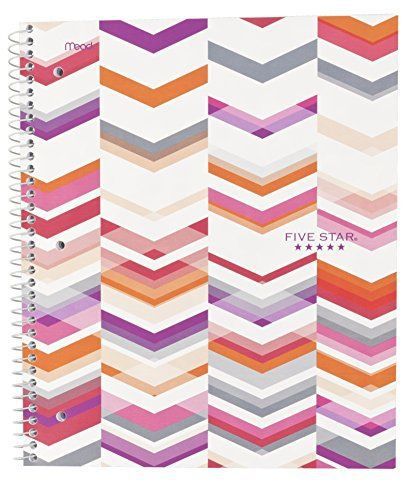 Five Star Spiral Notebook, 1 Subject, College Ruled, 11&#034; x 8-1/2&#034;, 100 Sheets,