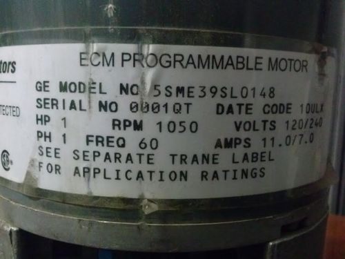GE ECM PROGRAMMABLE MOTOR &amp; MODULE  5SME39SL0148,CB02 01QT  (1065)