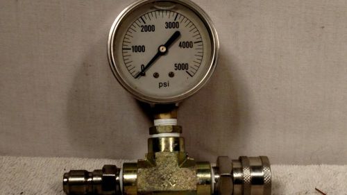 5000 psi gauge with quick connects