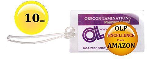 Qty 500 of each, 10 mil luggage tags laminating pouches with 6-inch loops, 2-1/2 for sale