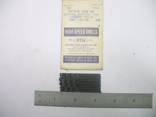 12- USA MADE ATM 5/64(.078) TREATED DRILLS