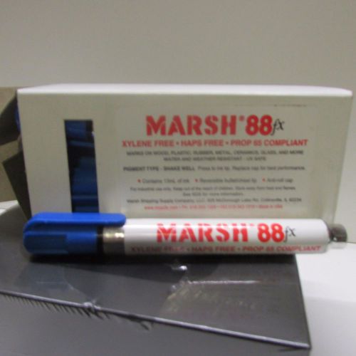 marsh 88fx-blp markers - blue - 10 in the box