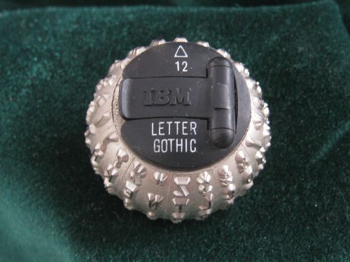 IBM SELECTRIC TYPEWRITER Font Ball Head Font Size 12 IBM LETTER GOTHIC