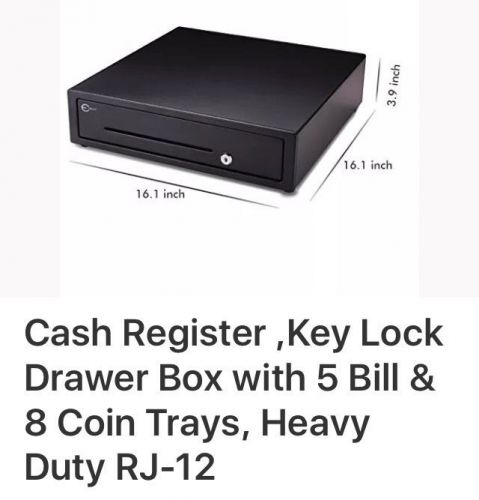 Cash Register Drawer, Key Lock Drawer, 5 Bill And 8 Coin Drawer. Heavy Duty Draw
