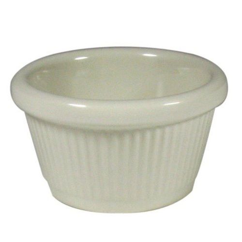 Winco RFM-4B, 4-Ounce Fluted Melamine Ramekins, Bone, 1 Dozen