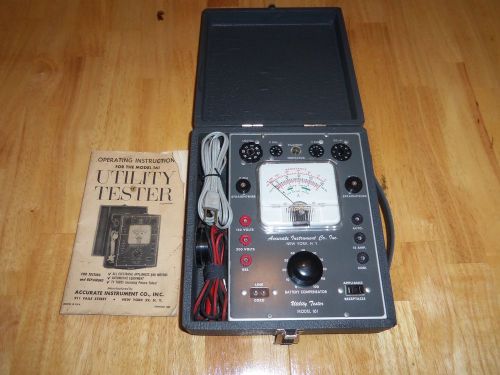 Vintage Accurate Instrument Co. Utility Tester Model 161- tested - working