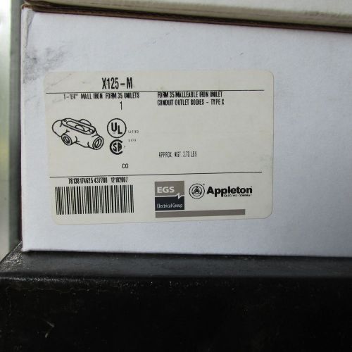 APPLETON X125-M CONDUIT NEW IN BOX 1 1/4&#034; form 35 conduit body