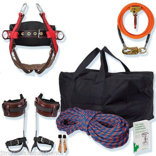 Arborist spur kit,saddle,12&#039; flipline kit, spikes,gear bag,150&#039; rope for sale