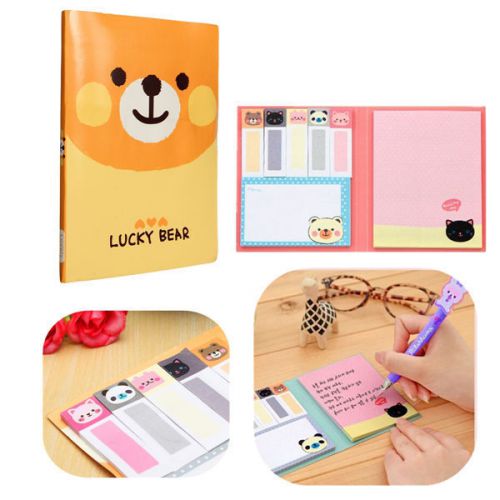 New a6 cute bear sticky notes sticker note bookmark marker memo flags for sale