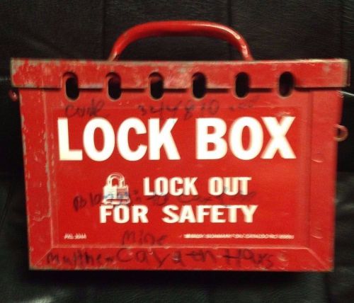 Brady group lock box (6x9x3-1/2&#034;) portable lockout #65699 (up to 13 locks) heavy for sale