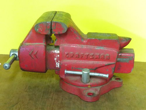 Vintage Craftsman 3 1/2&#034; Bench Vise with Pipe Jaws No. 506-51801