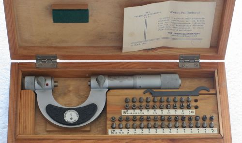 Vintage German Screw Thread Micrometer SUHL 0-25mm - 1975 - NEW!