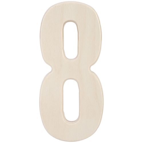 &#034;Baltic Birch University Font Letters &amp; Numbers 5.25&#034;&#034;-8, Set Of 6&#034;