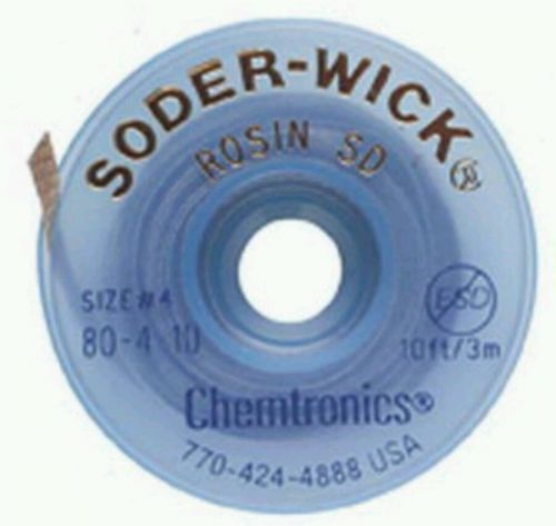 Chemtronics 80-4-10 solder wick rosin sd  - .110 x 10&#039; for sale