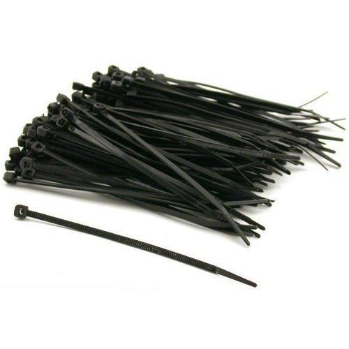 Moddersmart 100 black nylon cable zip ties self locking 2.5mm x 4&#034; for sale