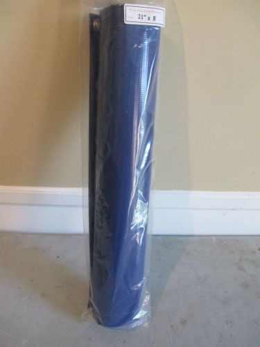 New 21&#034; x 8&#039; blank BLUE 18 oz Block-Out vinyl sign banner tarp, grommets