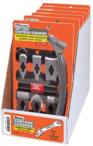 Allway tools soft grip contour scraper set with 6 blades for sale