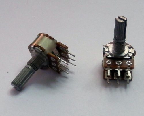 2pcs 20mm 10K OHM Linear Dual Taper Rotary Potentiometers RD1480-02A