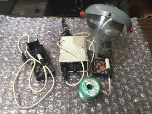 LOT HAKO 936 Soldering Station with (2) 907 24v-50w irons+ roll RMA98+ mask
